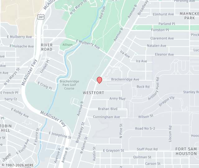 Location Map: 2632 Broadway, Suite 102 San Antonio, Texas 78215